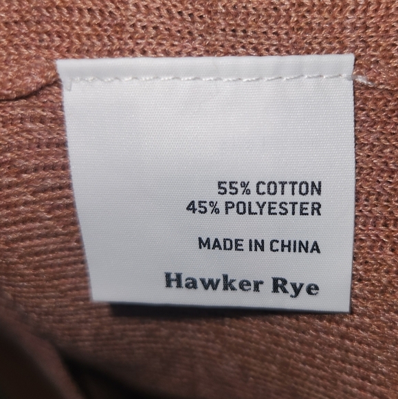 Nwot Harker Rye Stitch Fix Mens shawl-collared Cotton Blend Sweater‎ Size Medium - Picture 4 of 4